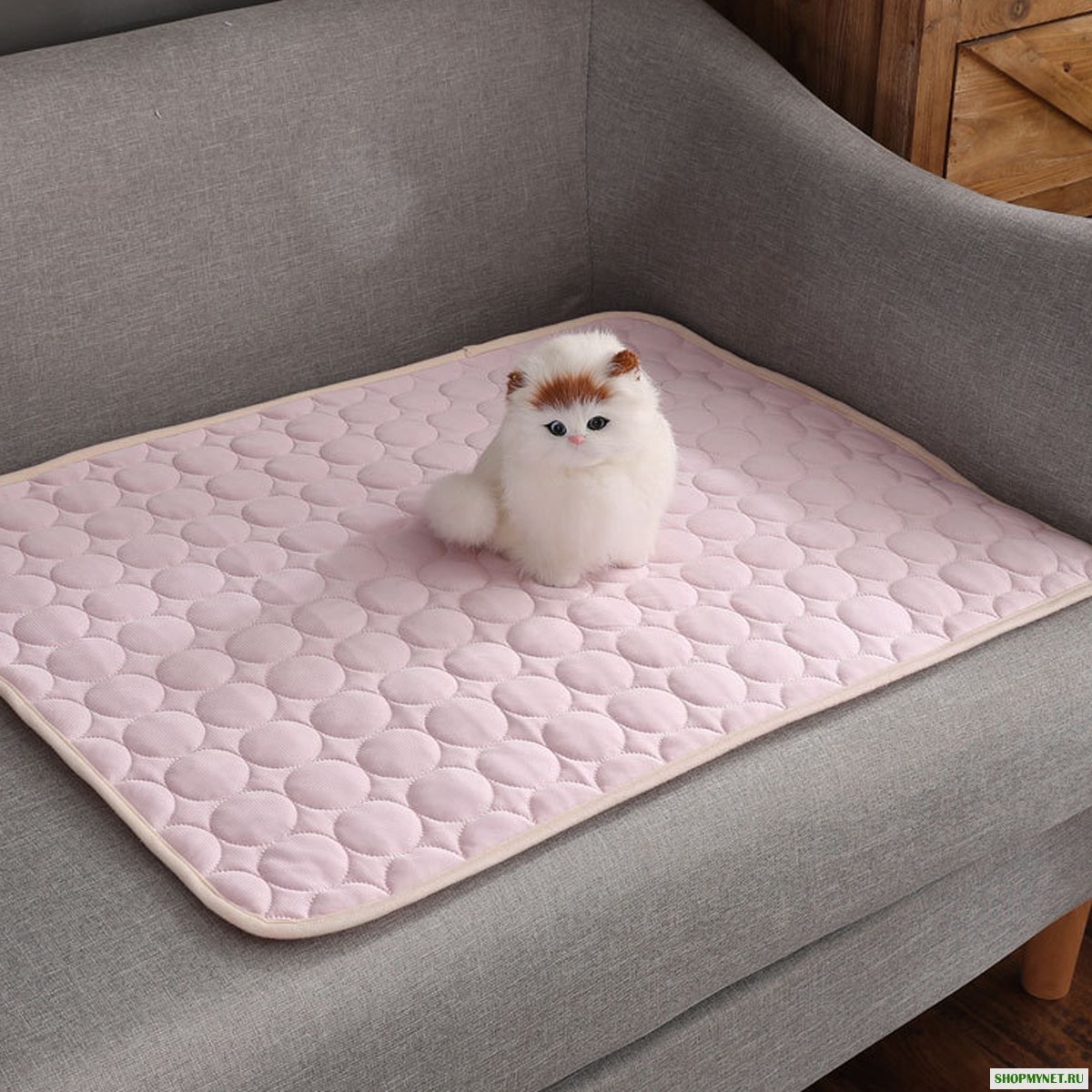 Розовый Собака Pet Кот Охлаждающий Коврик Лето Прохладный Подушка Кровать Подушка Теплоотдача Чистый Хлопок Pet Carpet